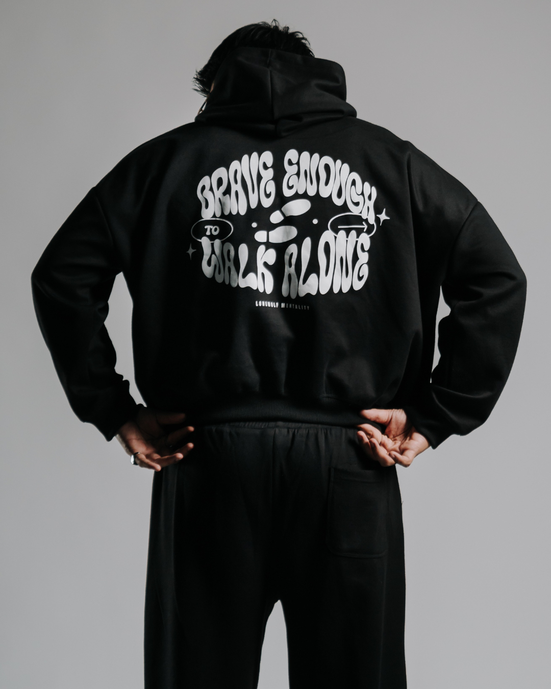 LONEWOLF BOXY CROPPED HOODIE