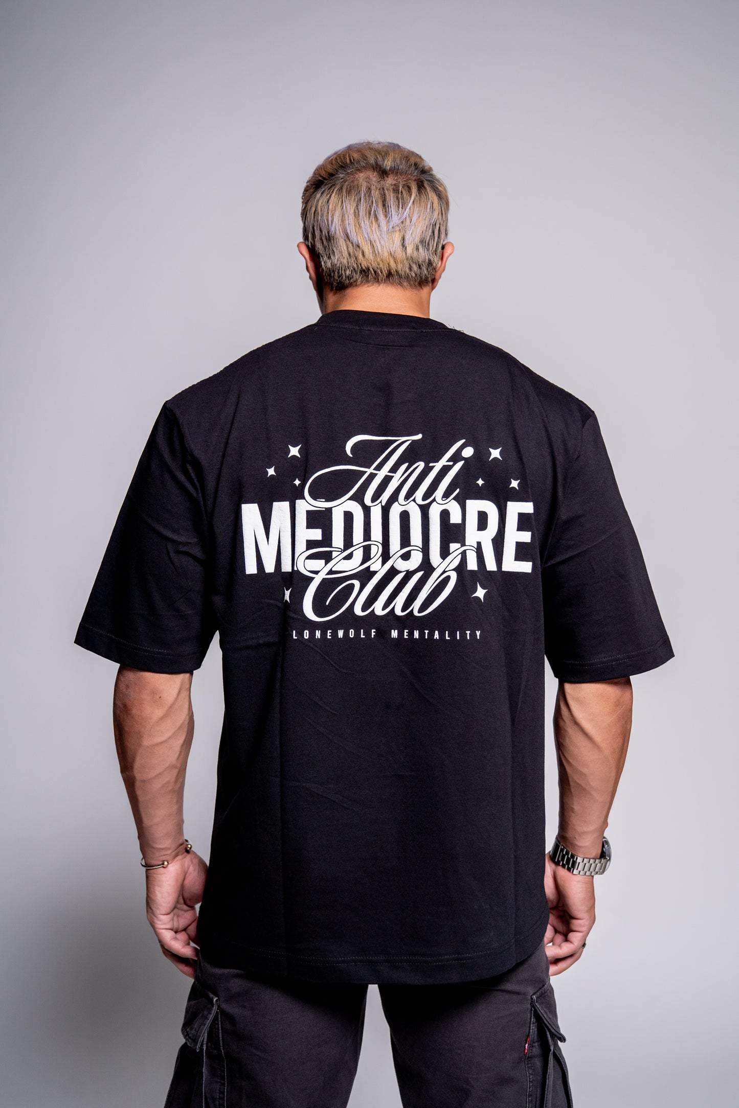 ANTI-MEDIOCRE CLUB OVERSIZED TEE BLACK