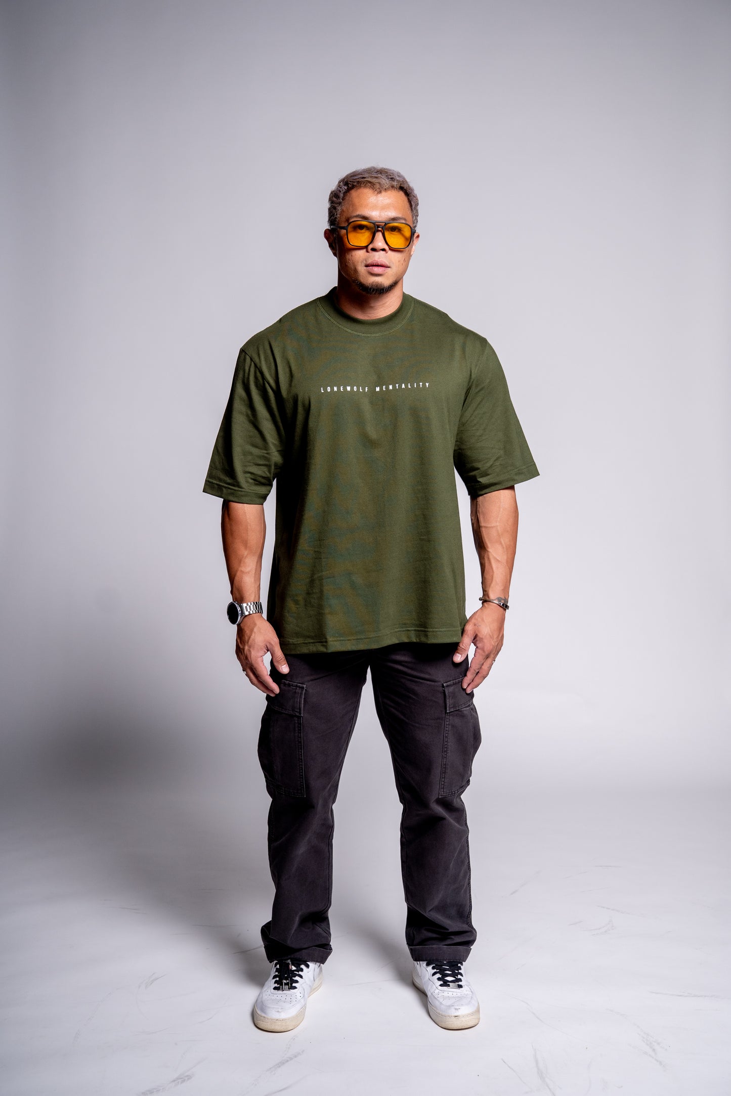 ANTI-MEDIOCRE CLUB OVERSIZED TEE BRONZE GREEN
