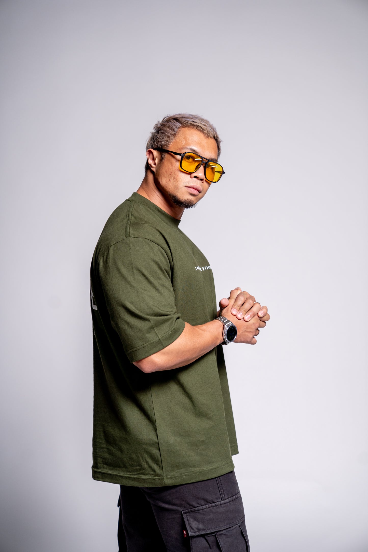 ANTI-MEDIOCRE CLUB OVERSIZED TEE BRONZE GREEN