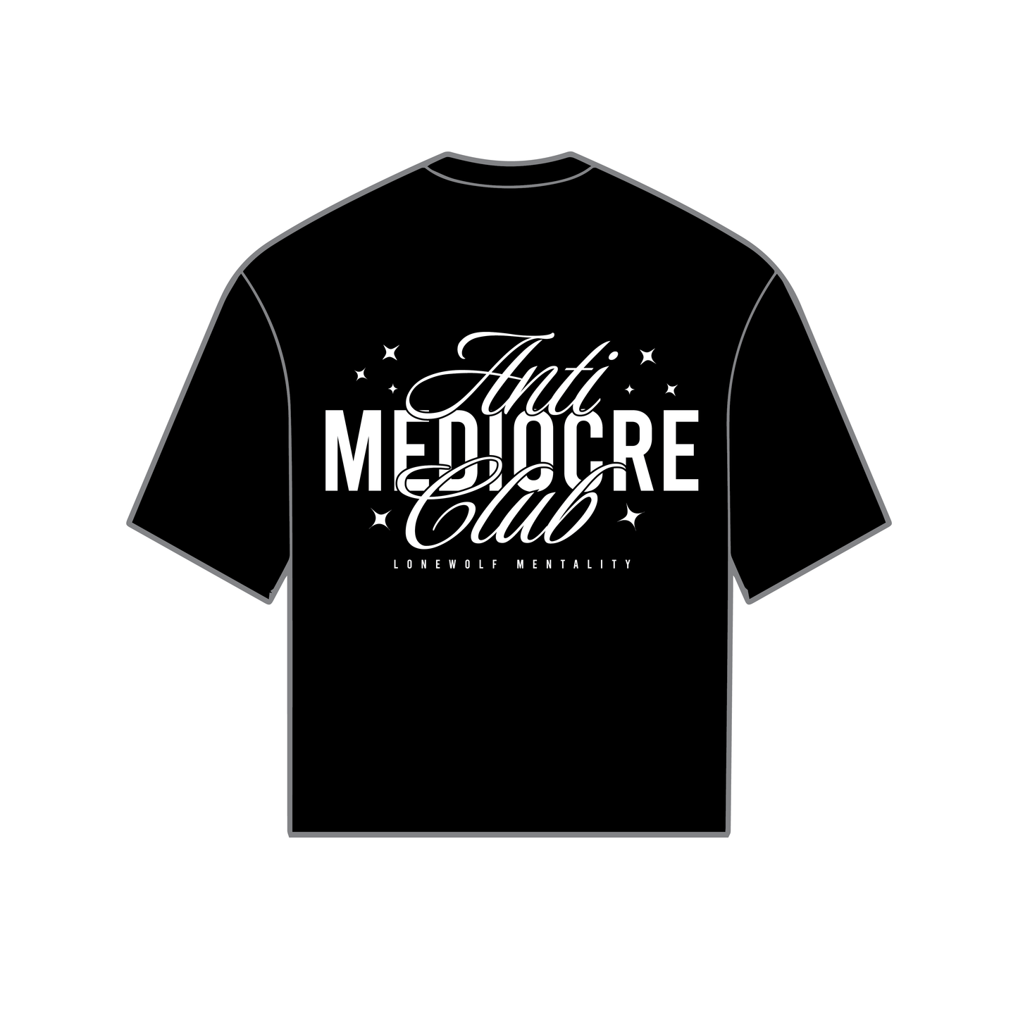 ANTI-MEDIOCRE CLUB OVERSIZED TEE BLACK