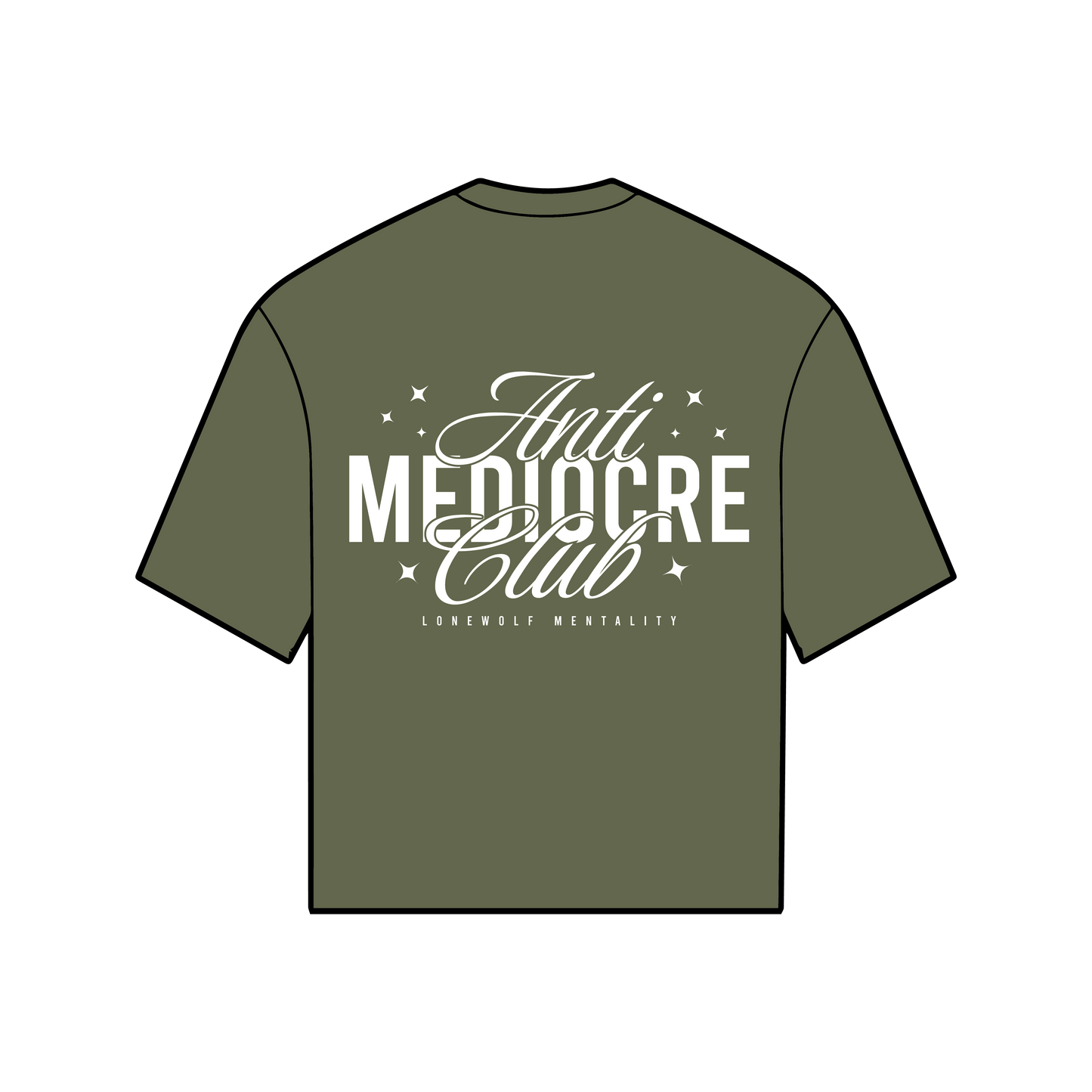 ANTI-MEDIOCRE CLUB OVERSIZED TEE BRONZE GREEN