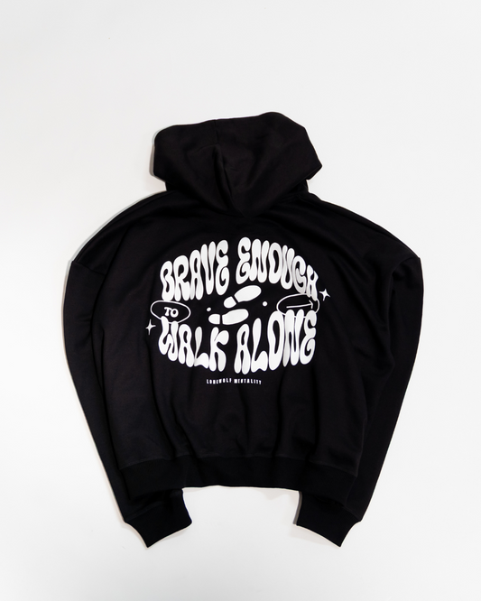 LONEWOLF BOXY CROPPED HOODIE